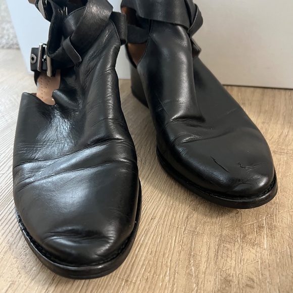 Jeffrey Campbell Everly Black Leather Cutout Ankle Booties - Picture 8 of 10